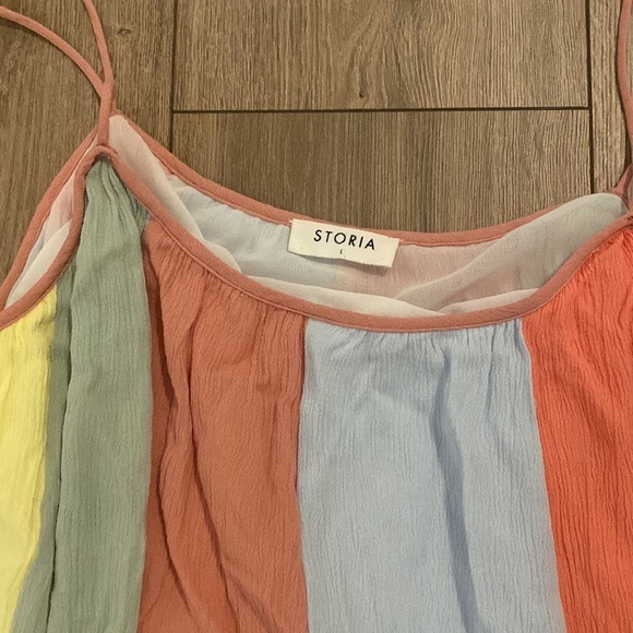 Storia | Pastel Striped Dress | Size Large - Picture 4 of 5